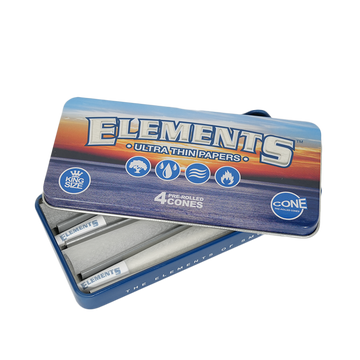 Exclusive Limited Edition Elements Metal Case + 4 Pre-rolled cones