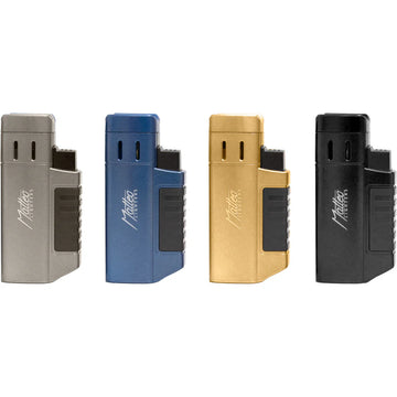 Matteo Metal Triple Jet Turbo Lighter Metallic Windproof