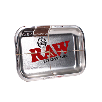 RAW Metallic Silver Rolling Tray - Large
