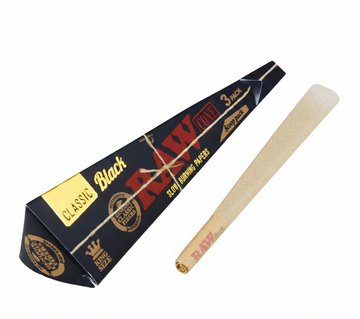 *Exclusive* Raw Black King Size Triangle Scoop Cones (3 pack)