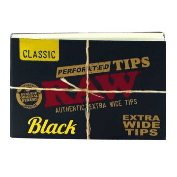 Raw Black Perforated Extra Wide Rolling Tips